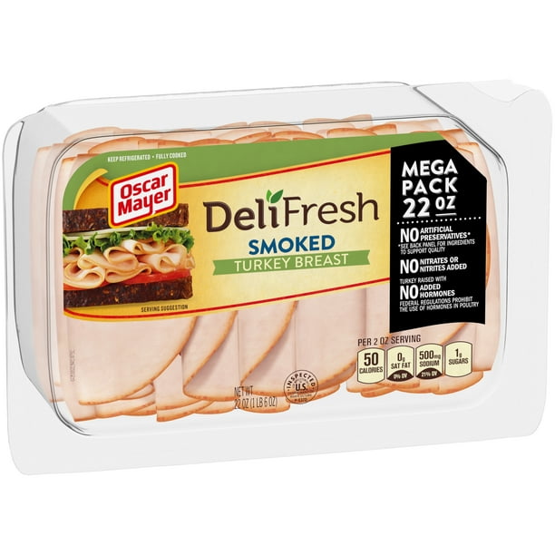 Oscar Mayer Deli Fresh Smoked Turkey Breast Lunch Meat, 22 oz Package