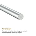 thumbnail image 3 of Uxcell 10mm Diameter 350mm Length Carbon Steel Rod Hard Shaft Solid Round Rod, 3 of 5