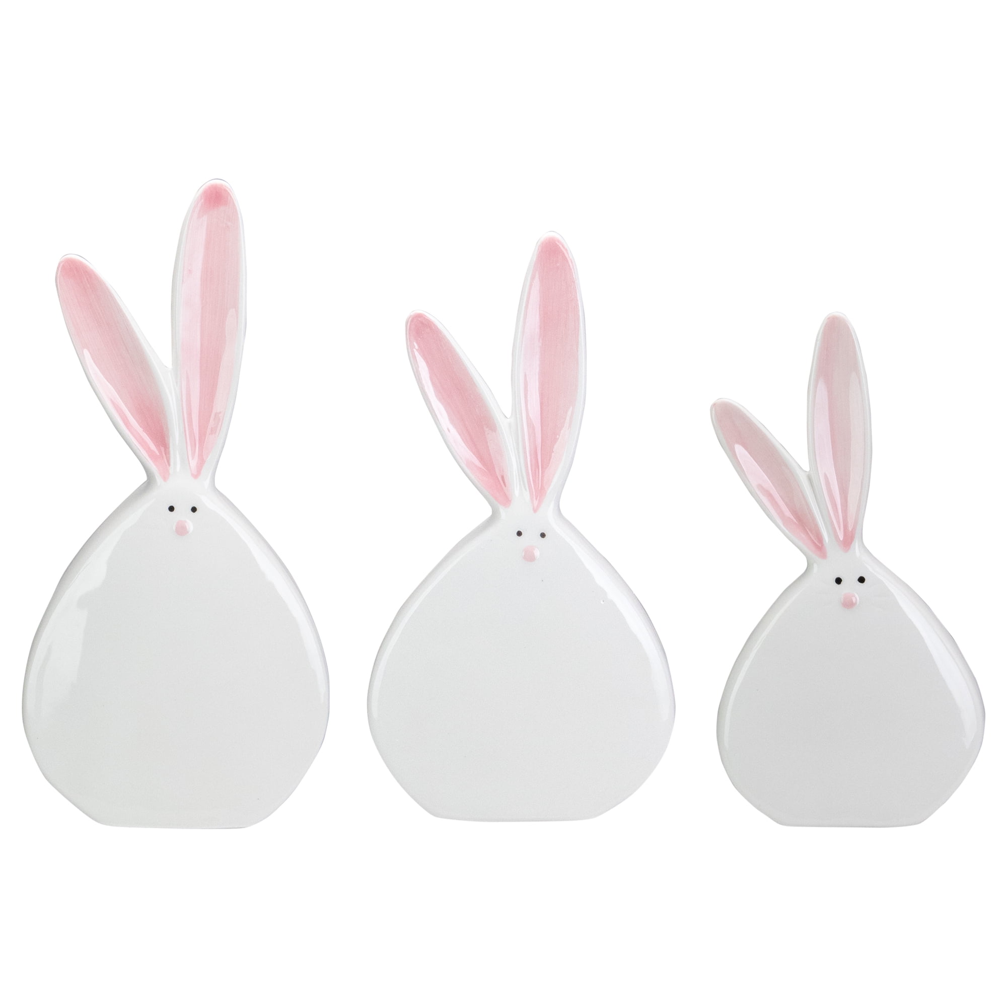 Transpac Set of 3 Distressed Metal Bunnies Chalkboard Wall Art in Pink Blue Green Transpac Set of 3 Distressed Metal Bunnies Chalkboard Wall Art in Pink Blue Green