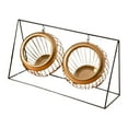 thumbnail image 3 of Organizador de escritorio para cápsulas de café, multifuncional, 2 cestas, resistente al óxido, recipiente para bocadillos y dulces, frutero para sala Oro, 3 of 8