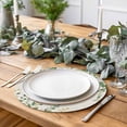 thumbnail image 2 of Sage Green Eucalyptus Round 13 Inch Placemats Set of 4, Farmhouse Weeping Leaves Linen HeatResistant Non Slip Place Mats for Dining Table, Wipeable Braided Kitchen Table Mats for Housewarming, 2 of 9