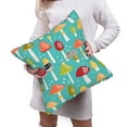 thumbnail image 6 of Bingfone Mushrooms Linen Throw Pillow Covers Cushion Case Pocket Button Vintage Farmhouse Pillowcase for Sofa Couch Bed 20"x20", 6 of 9