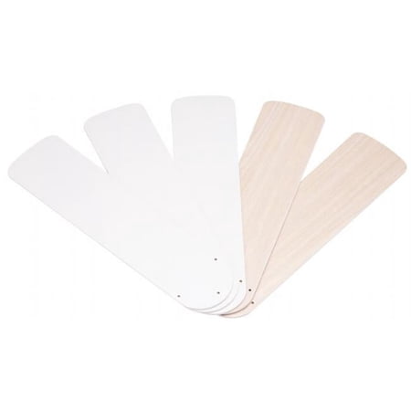 Westinghouse 7741100 42" White and Bleached Oak Reversible Fan Blades, 5-Count