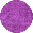 thumbnail image 1 of Ahgly Company Indoor Round Oriental Purple Industrial Area Rugs, 5' Round, 1 of 4