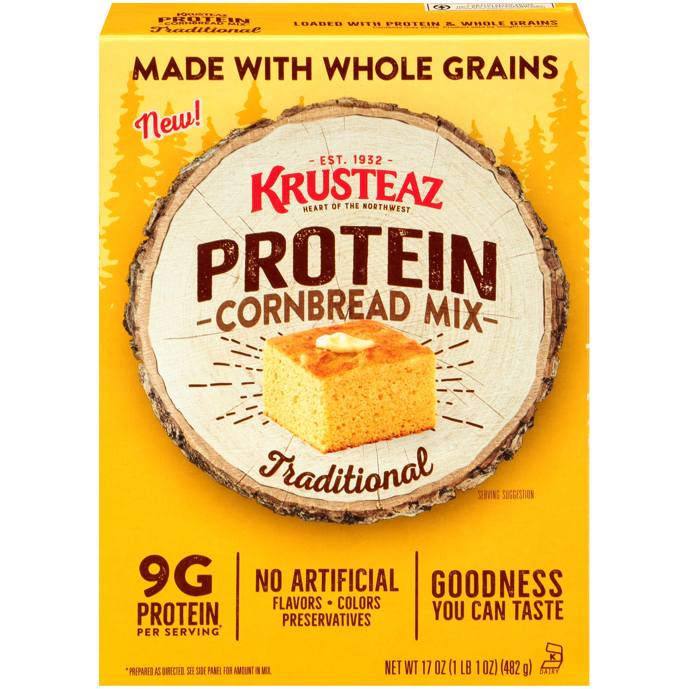 Krusteaz Protein Cornbread, 17 Ounce