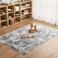 thumbnail image 2 of Washable Area Rug for Living Room, 4'x6' Neutral Abstract Light Gray Indoor Rug, Soft Low Pile & Stain Resistant Carpet for Entryway Nursery, 2 of 10