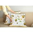 thumbnail image 3 of Ambesonne Flower Throw Pillow Cover 2 Pack, Bees Daisies Chamomile, 18", Yellow White and Black, 3 of 6