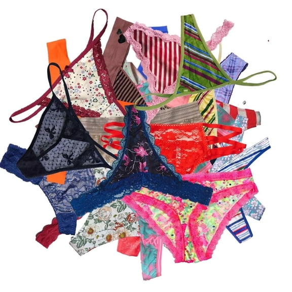 Hejin Variety Panties Thong Pack for Women Underwear Bikini Hipster G-String Tangas Assorted Multipack Thong,Size S,10pc