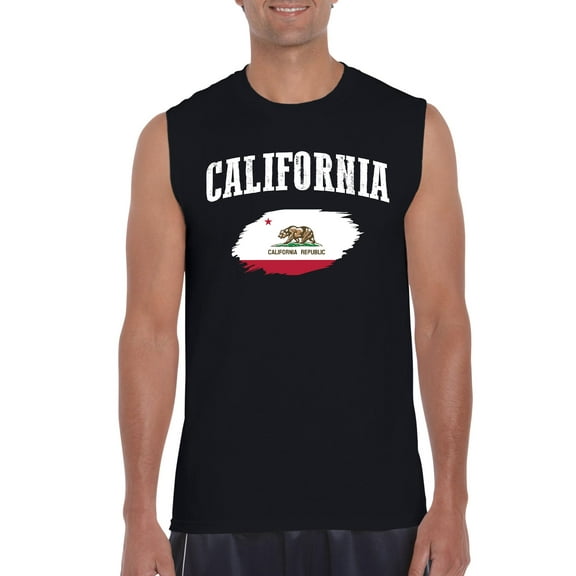 NIB - Men's Graphic T-Shirt Sleeveless, up to Men Size 3XL - California Cali