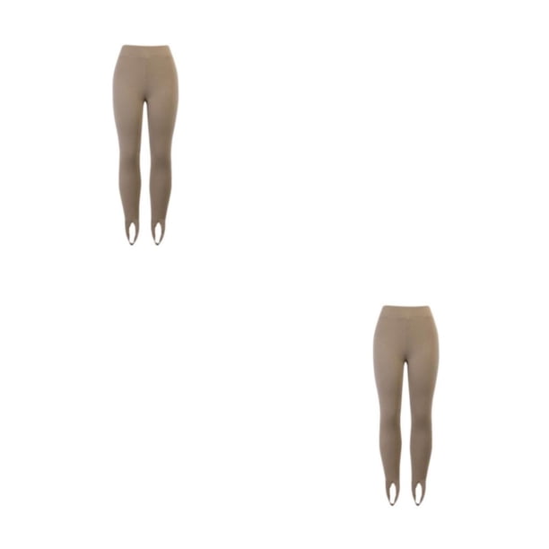 Sonducket Pantalones de yoga Fitness Leggings Gym Outfit Atractivo Sin rebabas Cintura alta Melocotón Cadera Knit Skinny Legging Ropa deportiva S 2piezas