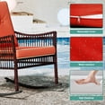 thumbnail image 4 of 6 Pieces Patio Furniture Set, Outdoor Rocking Chairs Set of 2, Wicker Conversation Sets Porch Chairs with Side Table for patio（Orange）, 4 of 10