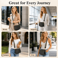 thumbnail image 3 of WANDF Bum Bags for Women,Fanny Pack Crossbody Bags,Trendy Crescent Shoulder Bags for Ladies,Sling Bag Half Moon Purse,PU Leather Belt Bag with Adjustable Strap(Black), 3 of 10