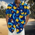 thumbnail image 3 of Playeras Camisa para hombre Camisa de playa de manga corta holgada informal (Dark Blue, M), 3 of 4