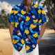 thumbnail image 3 of Playeras Camisa para hombre Camisa de playa de manga corta holgada informal (Dark Blue, 3XL), 3 of 4