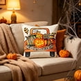 thumbnail image 4 of Halloween Spooky Pillow Covers 18x18 Inch, Festive Throw Pillow Cases with Hidden Zipper, Decorative Cushion Covers for Sofa Couch Bed Halloween Party Home Decor, 4 of 7