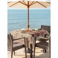 thumbnail image 2 of Outdoor Tablecloth with Umbrella Hole and Zipper, Beige Gingerbread Christmas Square Table Cloth 54x54 Inch Waterproof Tablecloth, Xmas Tree Gift House Star Picnic Table Cover for Patio Camping, 2 of 7