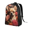 thumbnail image 2 of Easygdp Vintage Red Flower Chihuahua Mochila Versátil y Elegante: Comodidad, Almacenaje y Durabilidad para la Universidad, Trabajo, Viajes y Uso Diario, 2 of 8