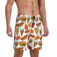 thumbnail image 2 of Kdxio Hot Dog Burger Print Mens Sleep Shorts Bottoms Soft Comfy Pajama Wear Pants with Drawstring Pockets, 2 of 7