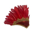thumbnail image 2 of Tocado de plumas jinwen Sombrero indio de jefe americano rojo, 2 of 8