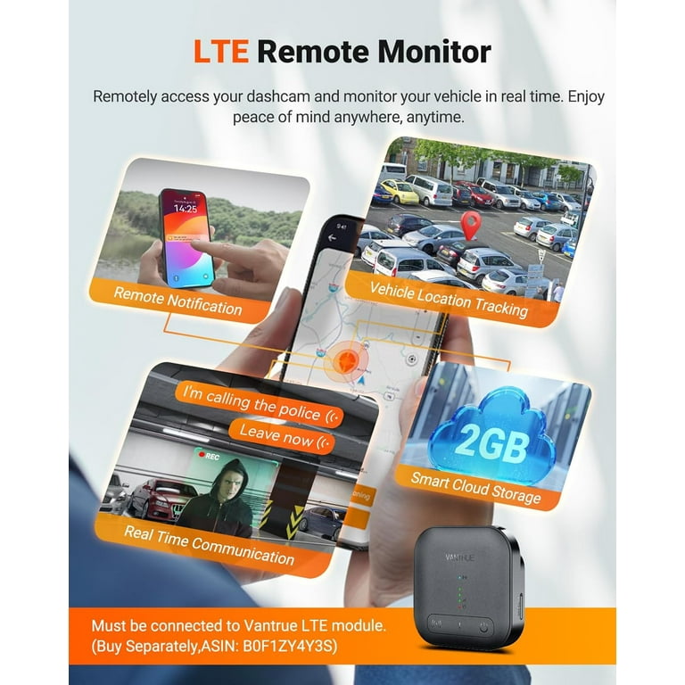 Vantrue Nexus 5 S | N5S | 360 Degree WiFi Dashcam GPS LTE Support