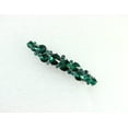thumbnail image 3 of Faship Green Premium Rhinestone Crystal Floral Small Hair Barrette Clip, 3 of 4