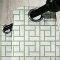 thumbnail image 3 of Ambesonne Green Grommet Curtain, Maze Shaped Squares Lines, 50" x 108", Pistachio Green White, 3 of 6