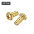 thumbnail image 3 of Unique Bargains M4x8mm Brass Machine Screws, Phillips Pan Head Fastener Bolts 12Pack, 3 of 5