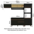thumbnail image 3 of Madesa Gabinete de Cocina Integral Completa 260 cm Reims Negro 07, 3 of 8