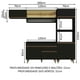 thumbnail image 3 of Madesa Gabinete de Cocina Integral Completa 260 cm Reims Negro 07, 3 of 8