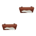 thumbnail image 1 of Toystoory Caja de almacenamiento de pañuelos para parasol de coche, caja de decoración Universal, organizador, servilletero, impermeable, Portada/Marrón 2Conjunto, 1 of 6