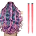 thumbnail image 1 of Wig Savings! Bradem Color Card Wig Piece Long Straight Hair Single Card Two Piece Color Hair Extension Piece Gradient Hanging Ear Bleach Dyed Wig, 2X Wig Extensions, 1 of 9
