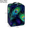 thumbnail image 6 of Peacock Feathers Polyester Shoe Boxes Storage Organizer Containers, 23x31cm/9x12in,, Shoe Storage Solutions for Closet Organization and Space Saving, 6 of 7
