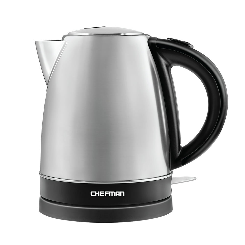Chefman Stainless Steel Electric Kettle with 360° Swivel Base, Auto