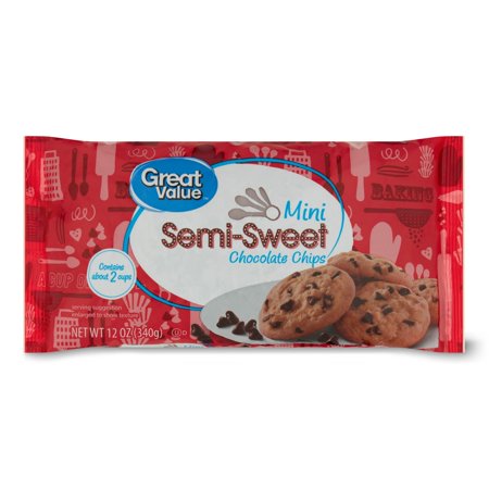 Great Value Semi-Sweet Chocolate Mini Baking Chips, 12 oz