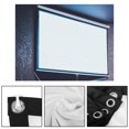 thumbnail image 4 of Milaget Projector Screen High Contrast Collapsible With Hanging Hole Grommets 100'' 100inch, 4 of 9