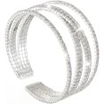 thumbnail image 1 of HSHDLDF Multilayer Rhinestone Cuff Bracelet For Women Silver Layered Crystal Wrap Bracelet Sparkling Bridal Bracelet Jewelry For Prom Party Wedding, 1 of 6