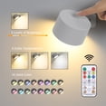 thumbnail image 5 of Battery Operated Wall Sconce, Wireless Magnetic Wall Lights with Remote, 16 Colors RGB Rechargeable Ambient Sconce, 3 Color Temp, Dimming & Removable, Wall Mounted Lamp for Bedroom, 5 of 8
