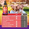 thumbnail image 5 of Magnesium Glycinate Liquid Drops 1500mg with Magnesium Citrate & Taurate, L-Theanine, Vitamin D3, B6 - Supports Calm, Sleep, Muscle Relaxation, Leg Cramps & Energy, Strawberry Flavor, 60mL, 5 of 9