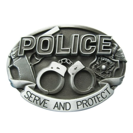 Antique Silver Hero Law Enforcement Belt Buckle also Stock in the US