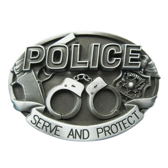 Antique Silver Hero Law Enforcement Belt Buckle also Stock in the US