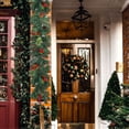 thumbnail image 6 of BadPiggies 9Ft Pre-Lit Artificial Christmas Garland Decoration, LED Lights Garland with Berries Pine Cones for Fireplace Front Door Stair Indoor Outdoor Decor, 6 of 8