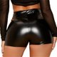 thumbnail image 2 of EchoBliss Mujeres Wet Look Booty Shorts Charol Cintura Alta Mini Corto Fiesta Clubwear, 2 of 6