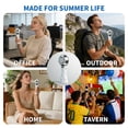 thumbnail image 6 of Portable Handheld Turbo Fan with Cooling, Rechargeable Soccer Personal Fan, Powerful 5 Speed Settings,Up to 12Hrs Small Pocket Hand Fan for Travel, Outdoor, Office & Football Fans, 6 of 14