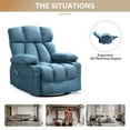 thumbnail image 6 of JONPONY Massage Rocker Recliner Chair with Vibration Massage and Heat Ergonomic Lounge Chair for Living Room with Rocking Function and Side Pocket, 2 Cup Holders, USB Charge Port,Ligth Blue, 6 of 13