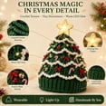 thumbnail image 3 of Beginner-Friendly Light-Up Christmas Tree Crochet Hat DIY Kit, Holiday Crochet Craft Kit with Festive Decorations for Christmas Party and Seasonal Home Display, 3 of 6