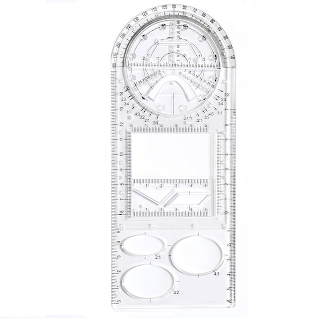 CEHVOM Multifunctional Student Math Ruler,Multifunctional Rotatable Active Math Ruler Drawing Template