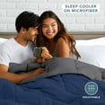 thumbnail image 6 of Bare Home 1800 Collection Reversible Down Alternative Comforter, All-Season, Queen, Dark Blue/Gray, 6 of 10