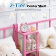 thumbnail image 4 of UBesGoo Metal Triple Bunk Bed Frame, Twin Over Twin Over Twin XL Design, 3 In 1 Bunk Bed Separates Into 3 Individual Twin Beds, Pink, 4 of 12