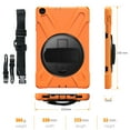 thumbnail image 5 of XYX Case for Samsung Galaxy Tab A 10.1 2019 SM-T510/SM-T515 with 360 Degree Rotating, Hand Strap, Shoulder Strap, Orange, 5 of 7