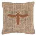thumbnail image 2 of Carolines Treasures BB1053-BL-OR-PW1818 Yellow Jacket Burlap and Orange   Canvas Fabric Decorative Pillow BB1053 18H, 2 of 2